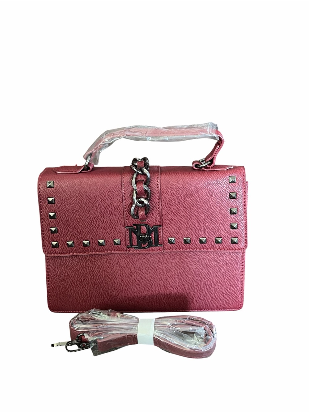 Badgley Mischka Studded Top-Handle Satchel